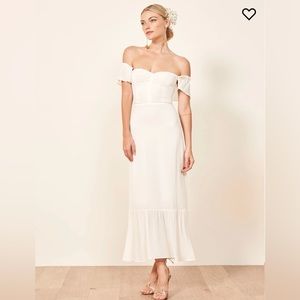Reformation Butterfly dress in white